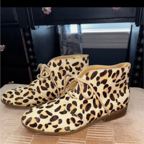 Steve Madden Shoes - Steve Madden Animal Print Lace-Up Boots